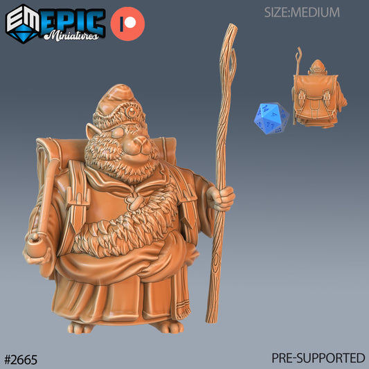 Traveling Hamster Monk - Epic Miniatures | #65 Little Folk