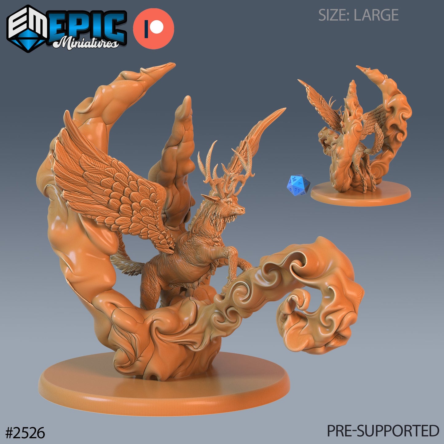 Winged Deer - Epic Miniatures | #62 Justice Hills