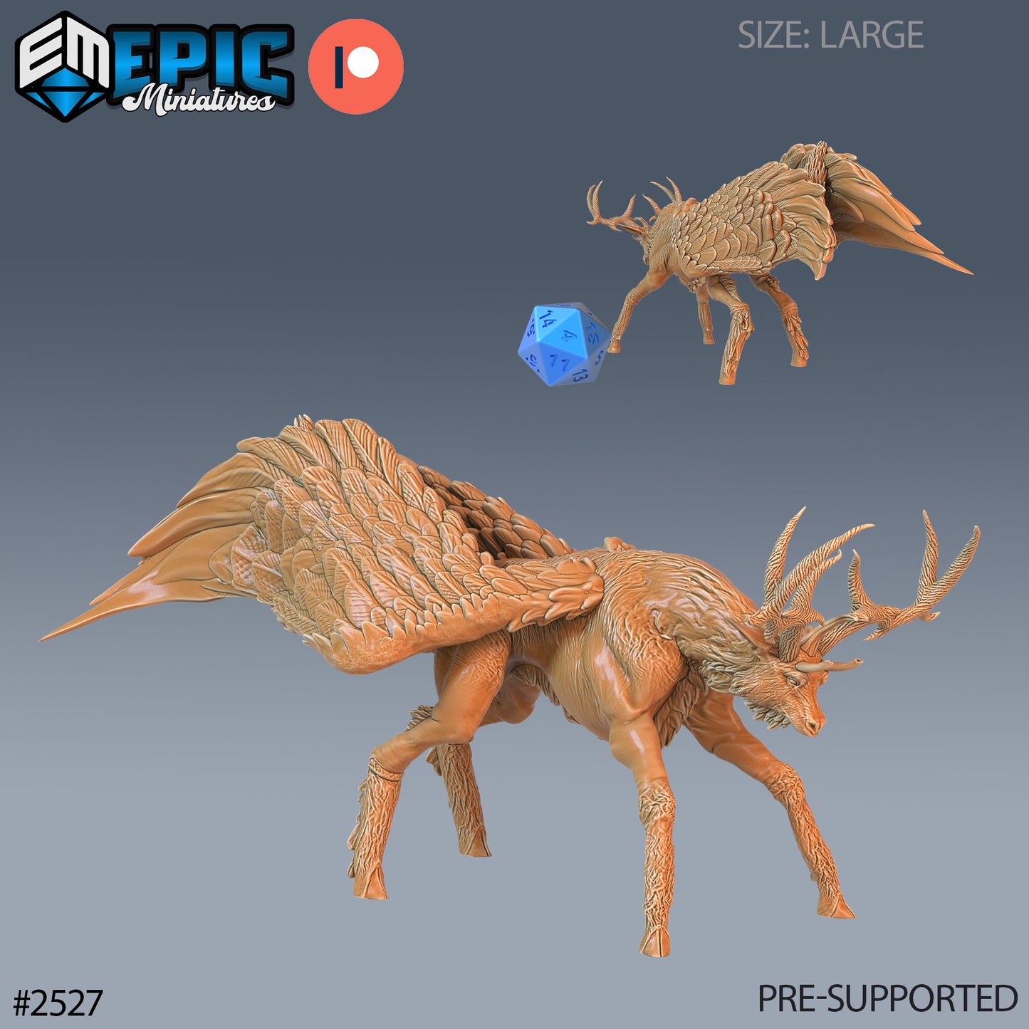 Winged Deer - Epic Miniatures | #62 Justice Hills