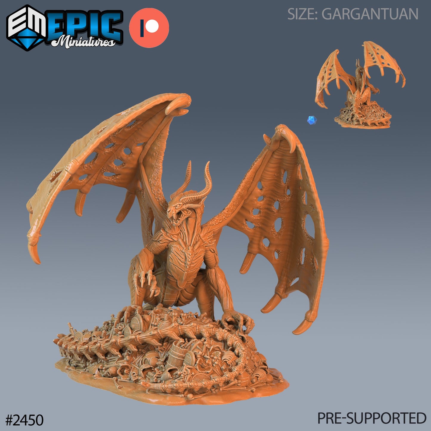 Skull Dragon - Epic Miniatures | #61 Haunting Catacombs