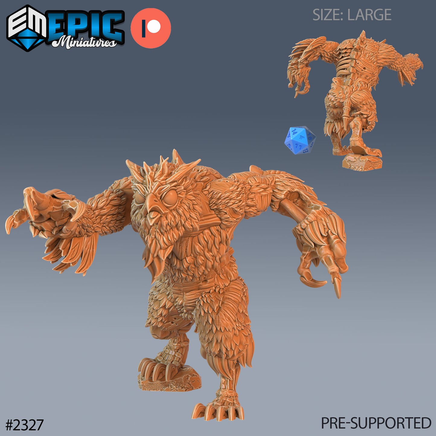 Zombie Owlbear - Epic Miniatures | #58 Tombs of Demise
