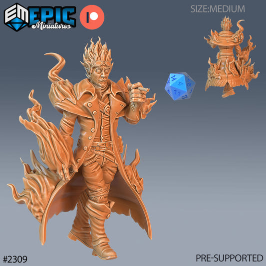 Fire Genasi Adventurer - Epic Miniatures | #57 Arcane Dungeon