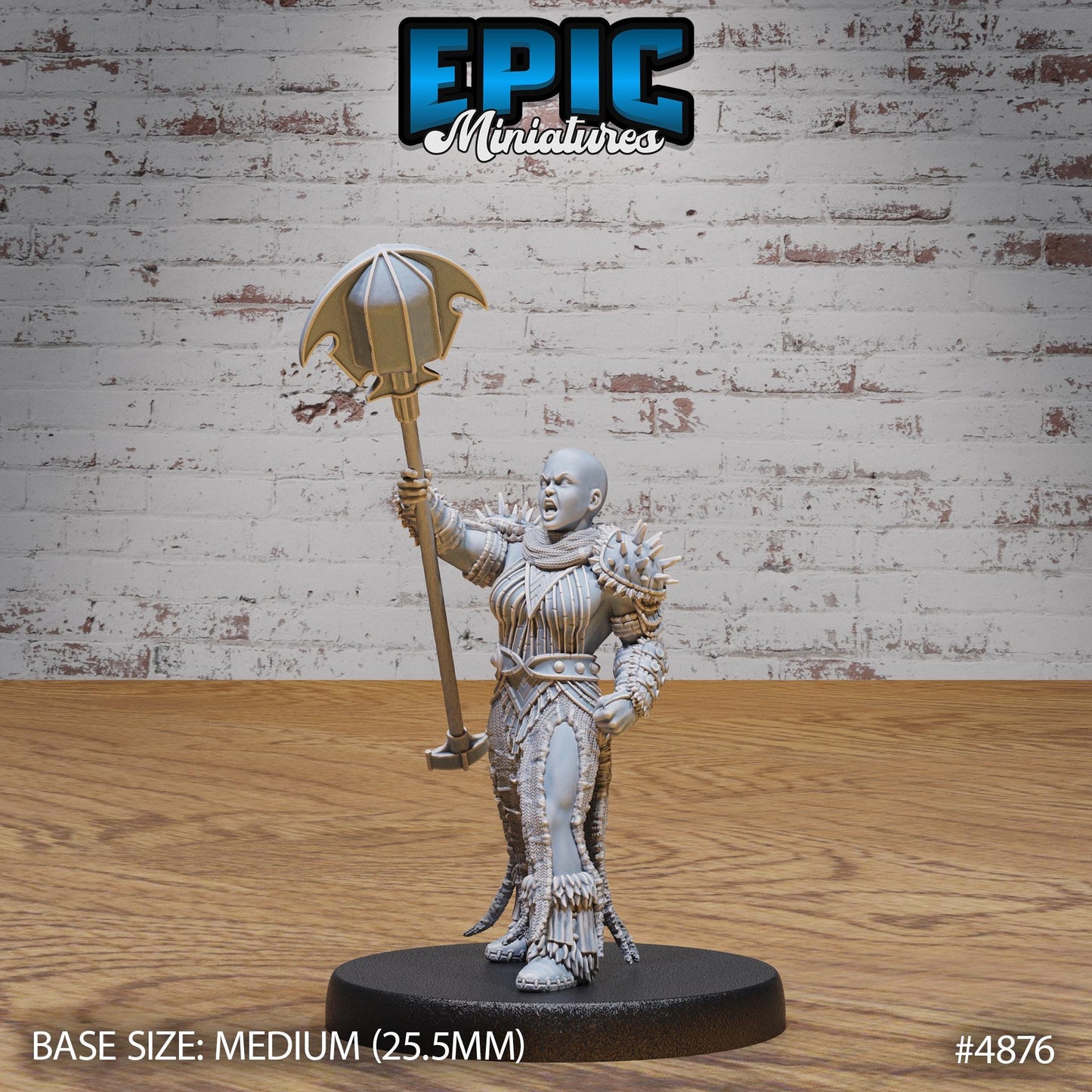 Bald Dwarf Female - Epic Miniatures | #111 - Age of Dragons