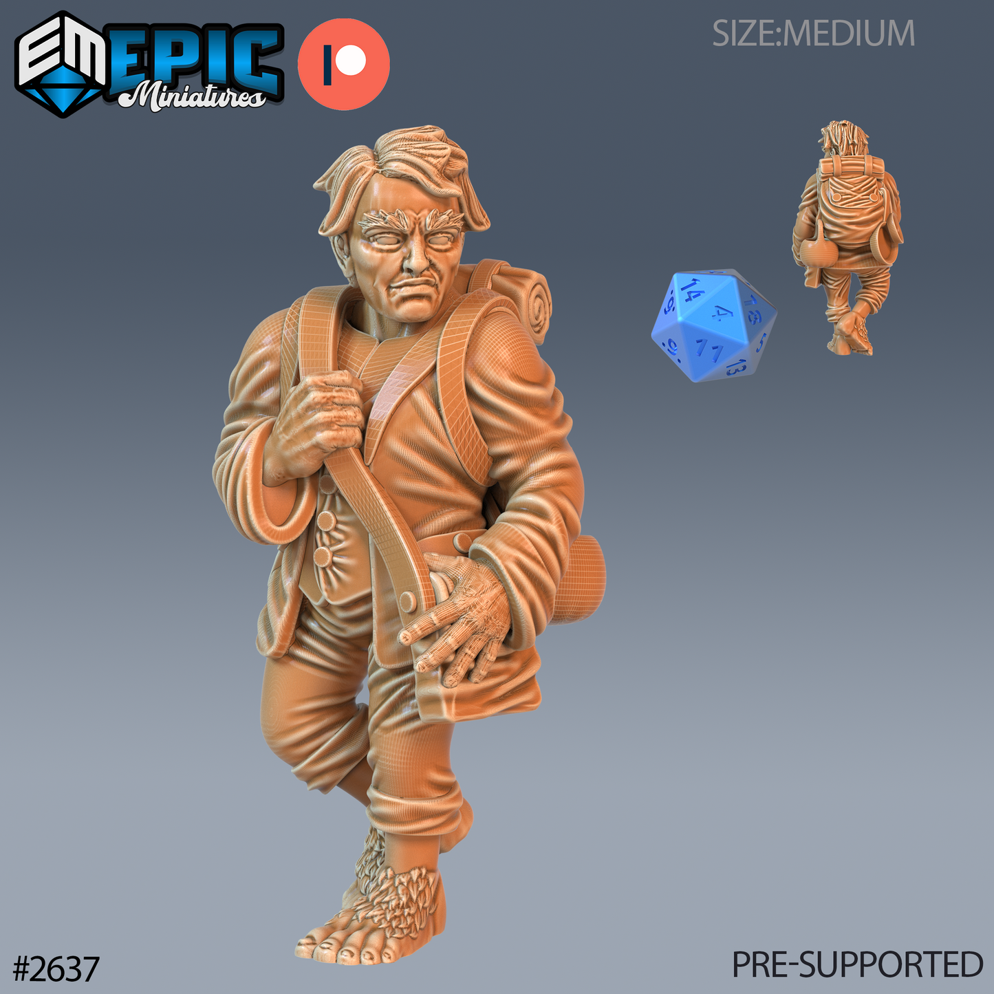 Halfling Villager - Epic Miniatures | #65 Little Folk