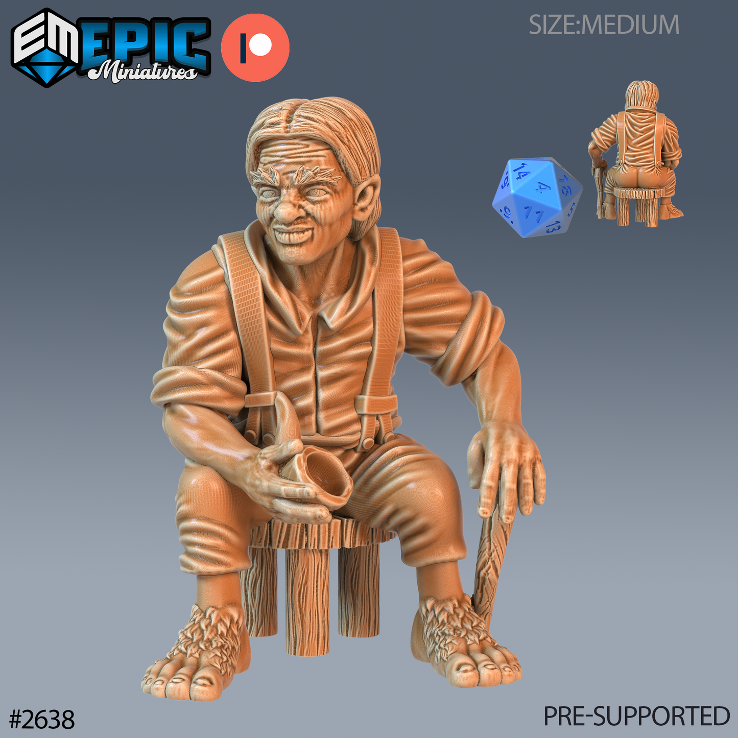 Halfling Villager - Epic Miniatures | #65 Little Folk