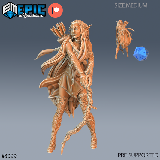 Elf Ranger Female Player Character Series - Epic Miniatures | Sunrise Tavern