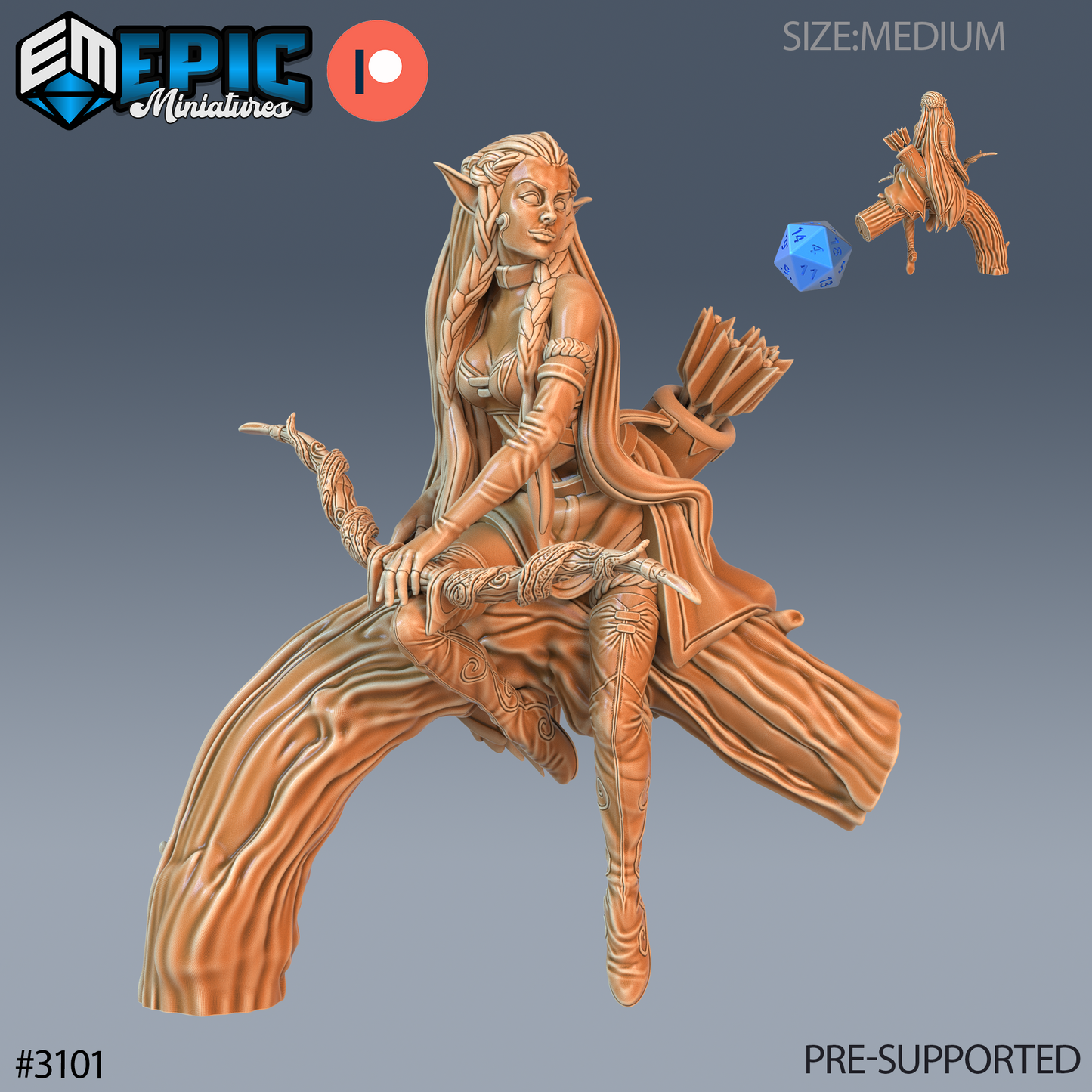 Elf Ranger Female Player Character Series - Epic Miniatures | Sunrise Tavern