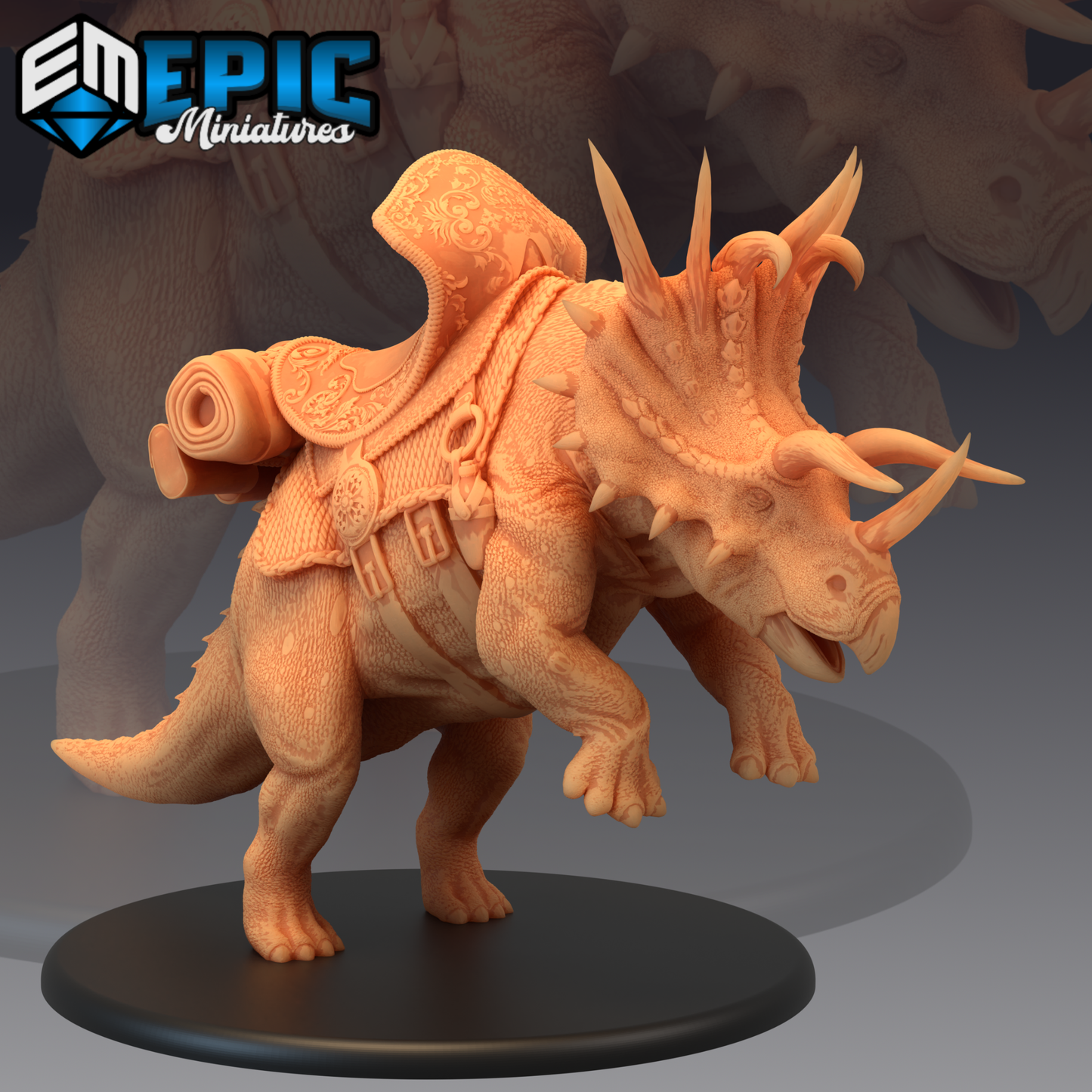 Triceratops Attacking 870 - #26 Lost Paradise - Epic Miniatures | Huge | Beast