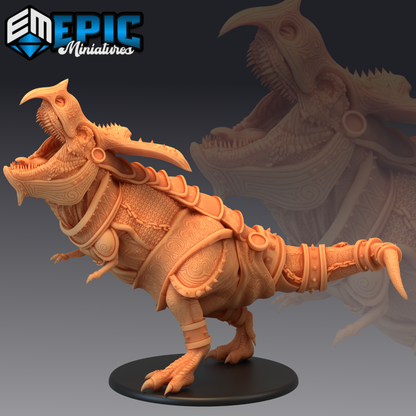 T-Rex Armored Roaring 877 - #26 Lost Paradise - Epic Miniatures | Huge | Beast