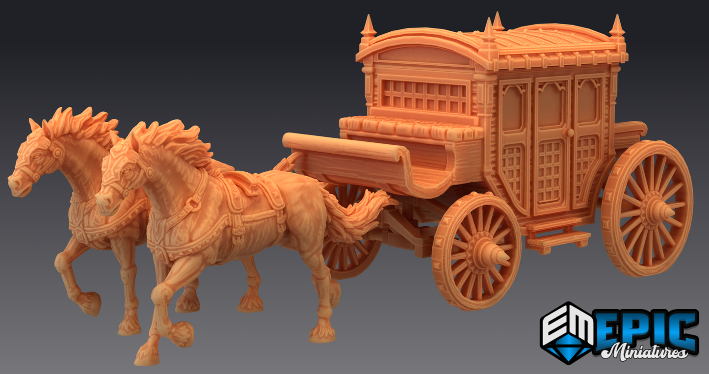 Horse Undead Carriage Series - #28 Blood Moon - Epic Miniatures | Large | Undead, Masculine