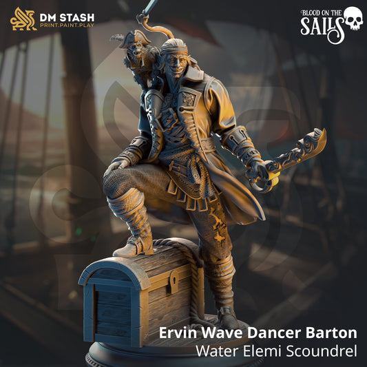 Ervin "Wave Dancer" Barton - Water Elemi Scoundrel | DM Stash | Blood on the Sails
