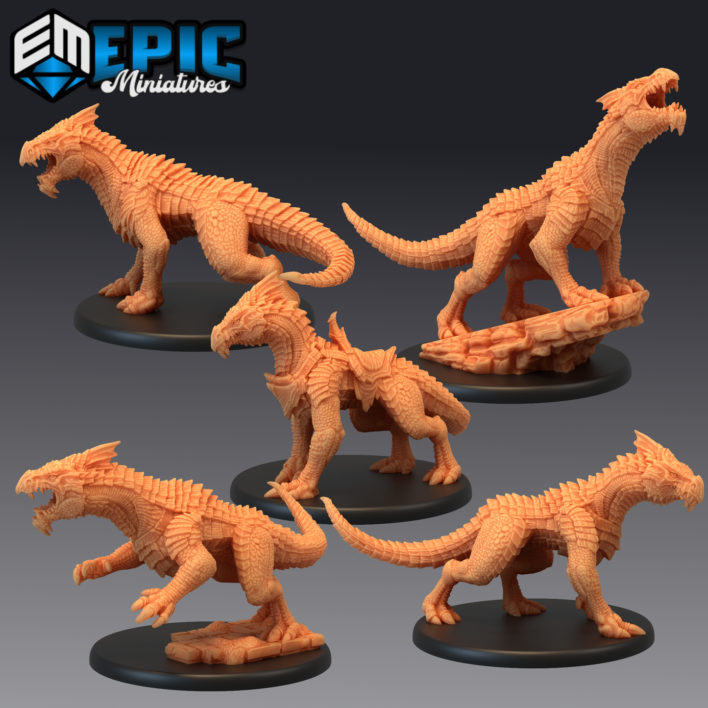 White Guard Drake Series - #48 Extra Monster Pack - Epic Miniatures | Large | Dragon, Masculine