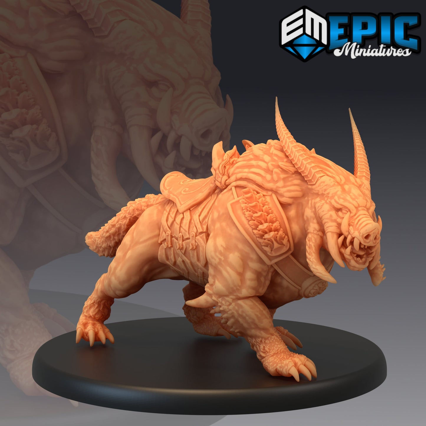 Arctic Boar and Mount - #08 Artic Nights - Epic Miniatures | Boar Mount | Dwarven | Dwarf | Ice | Snow | Tundra Traveler