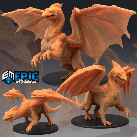 White Dragon Series - #08 Artic Nights - Epic Miniatures | Large | Huge | Gargantuan | Frozen | Tundra | Ice | Arctic
