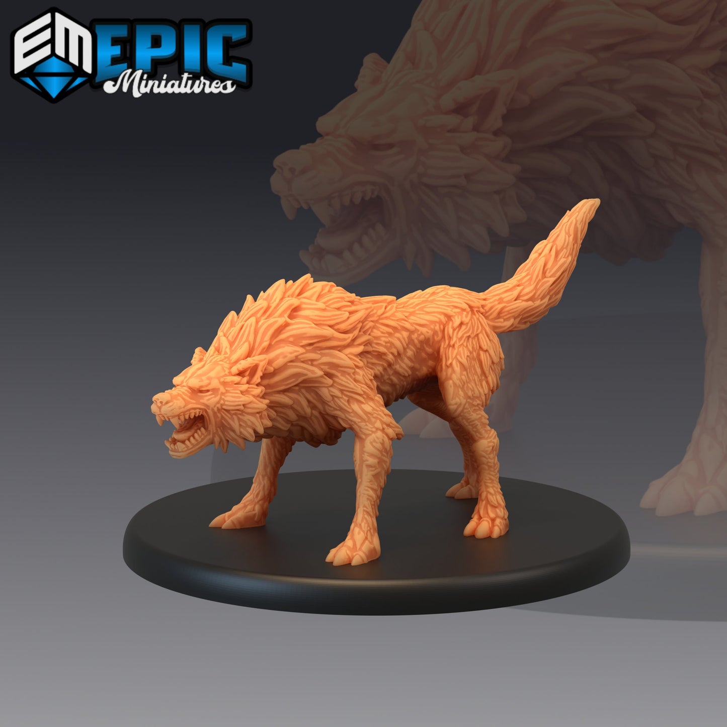 Winter Wolves (2 sizes) - Epic Miniatures | Large | Tundra | Ice | Arctic | Mount | Hound | Wolf