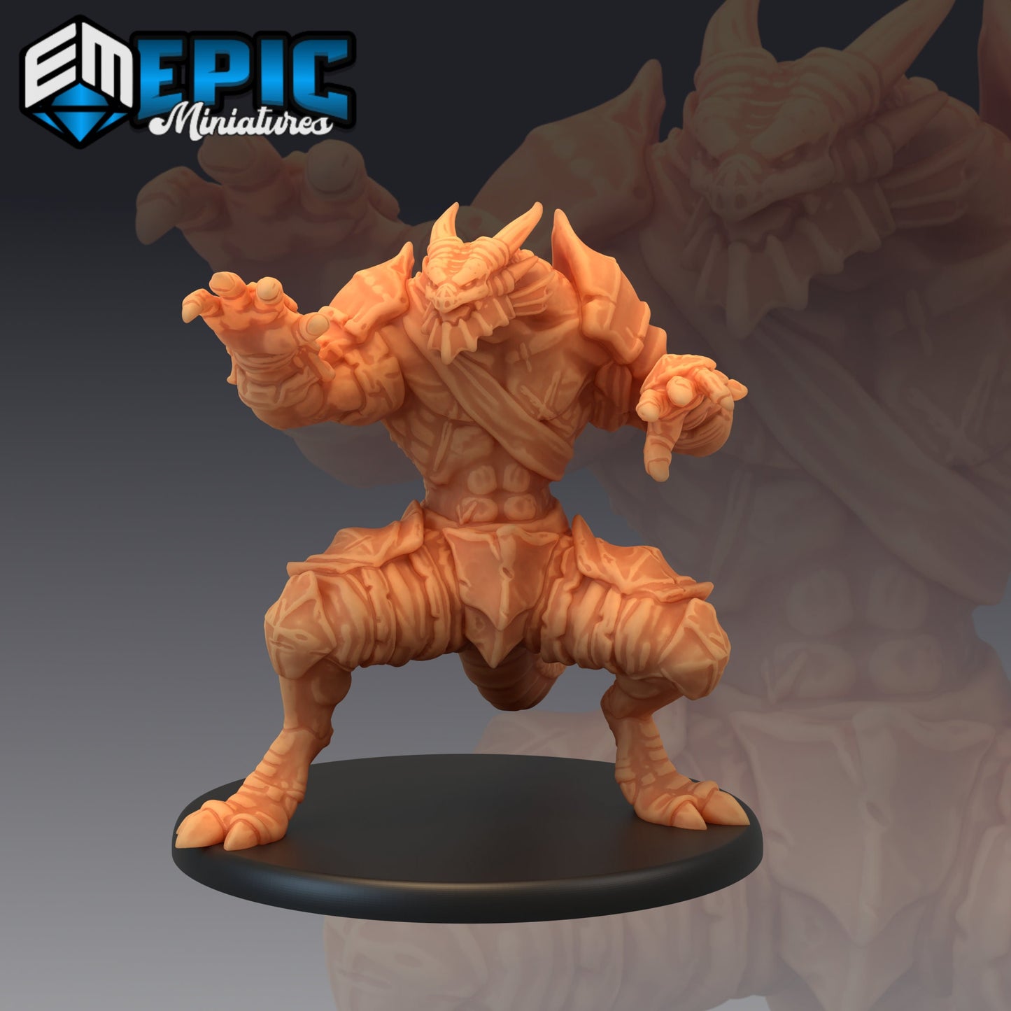 Dragonborn - Epic Miniatures | Half-Dragon | Warrior | Barbarian | Mount