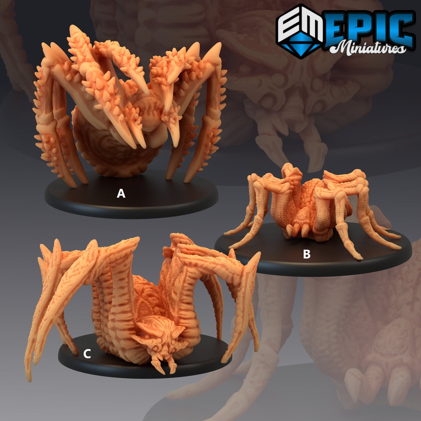 Giant Spiders - Epic Miniatures | Large | #04 Corrupted Forest | Classic Mobs