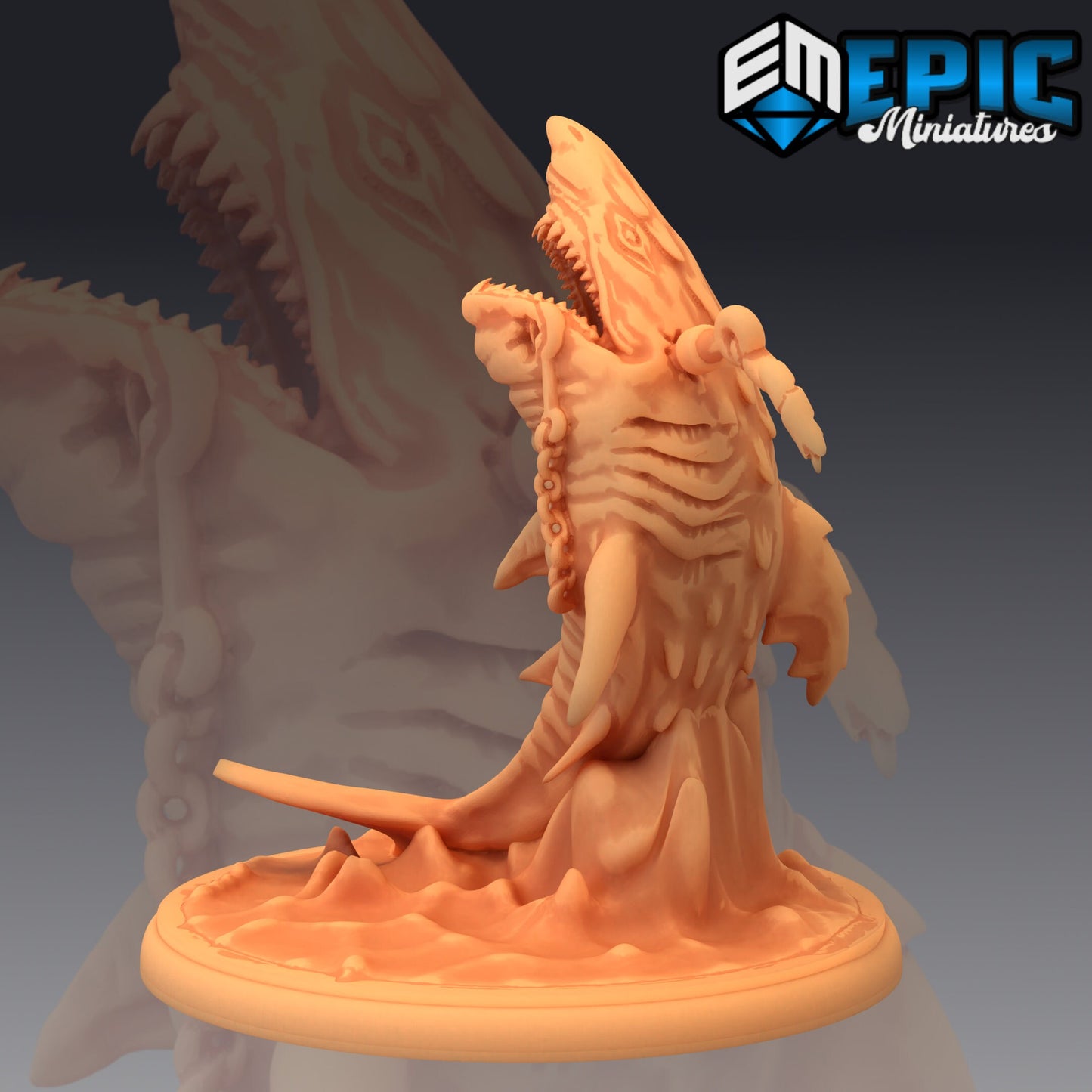 Sharks Series - Epic Miniatures | Large | D&D | Lovecraft, Underwater, Hammerhead, Great White, Goblin Shark