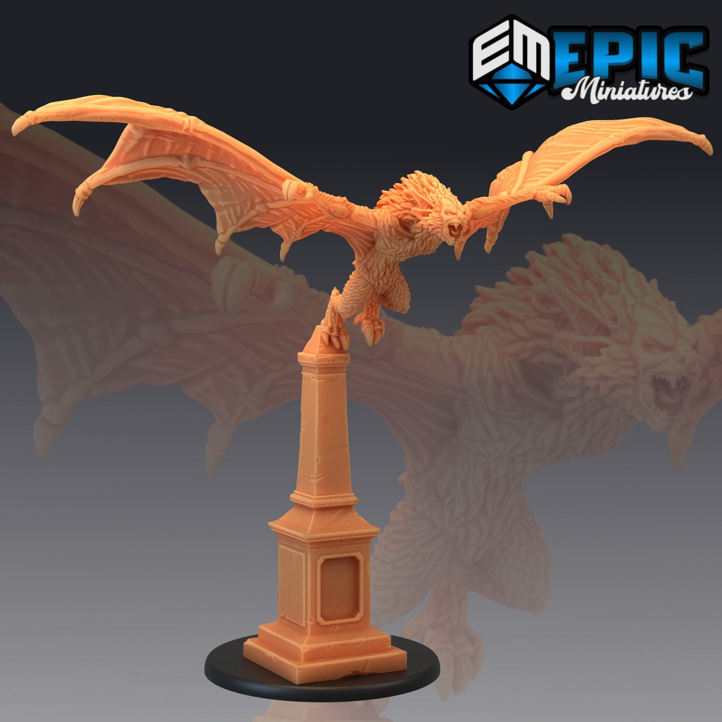 Giant Dire Bat Series - Epic Miniatures | Large | D&D | Giant Bat, Evil, Vampire, Count, Strahd, Dracula, Ravenloft