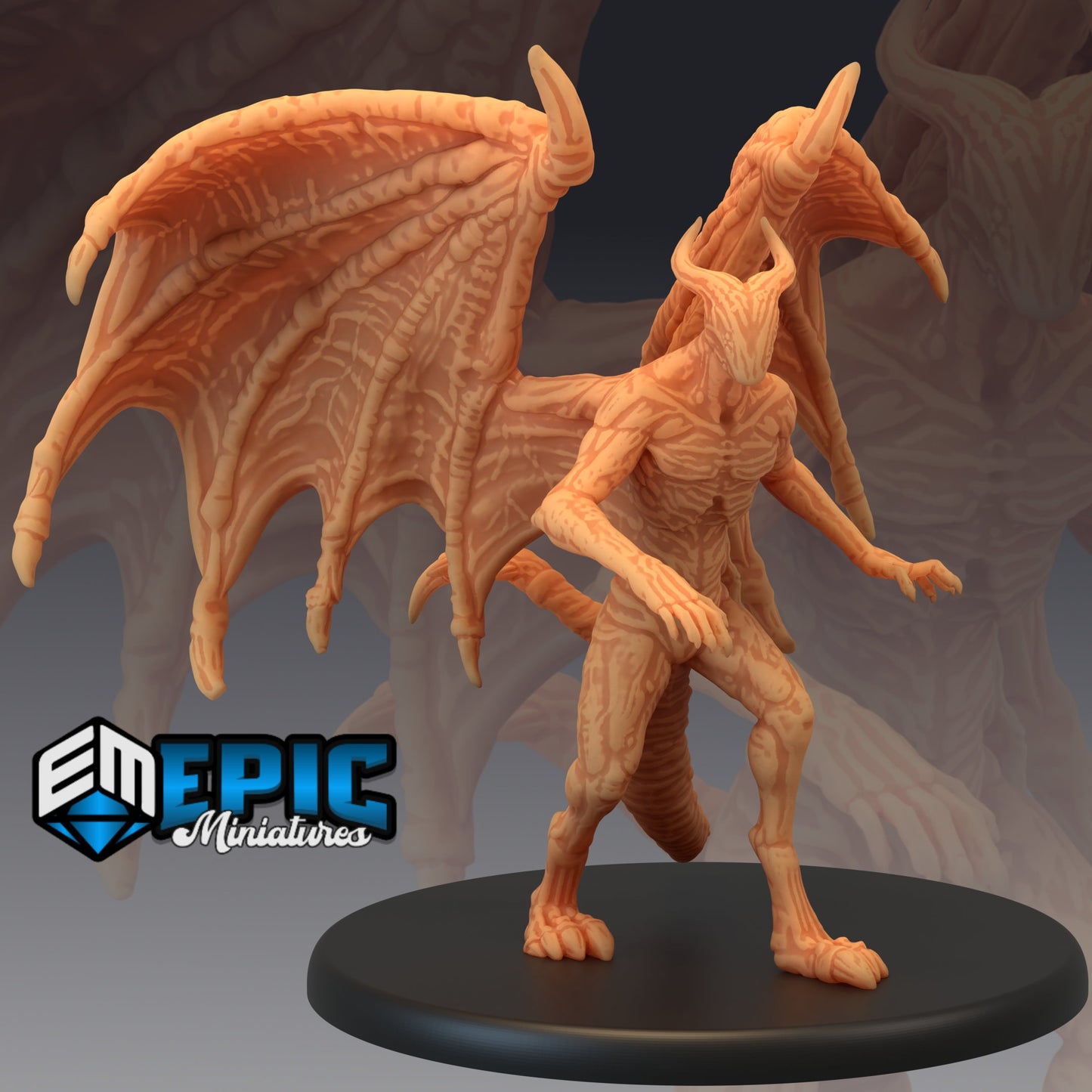 Night Gaunt Series - Epic Miniatures | Large | D&D | Lovecraft, Lovecraftian, Evil, Strahd, Gargoyle
