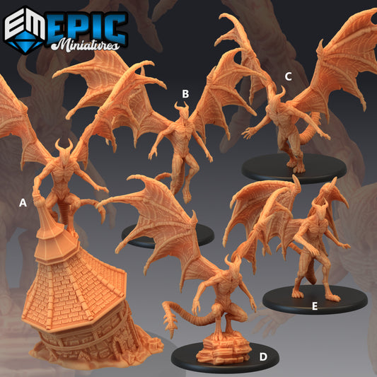 Night Gaunt Series - Epic Miniatures | Large | D&D | Lovecraft, Lovecraftian, Evil, Strahd, Gargoyle