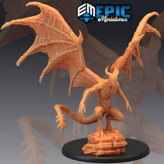 Night Gaunt Series - Epic Miniatures | Large | D&D | Lovecraft, Lovecraftian, Evil, Strahd, Gargoyle