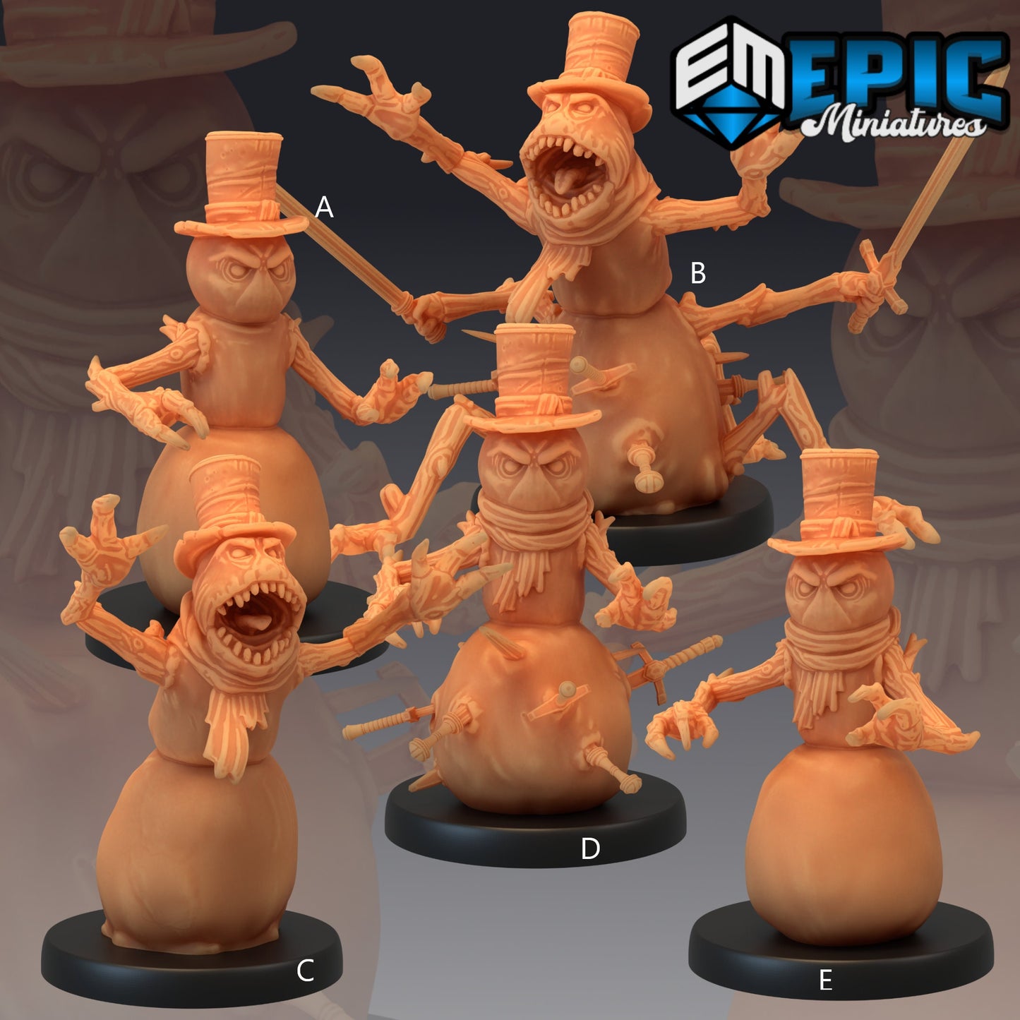 Animated Snowman - #08 Artic Nights - Epic Miniatures | Snowman Elemental | Frozen, Snow, Construct, Tundra, Ice, Arctic