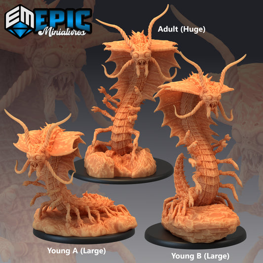 Remorhaz Series - Epic Miniatures | Large | Huge  | Frozen | Tundra | Ice | Arctic | Insect | Classic Monster