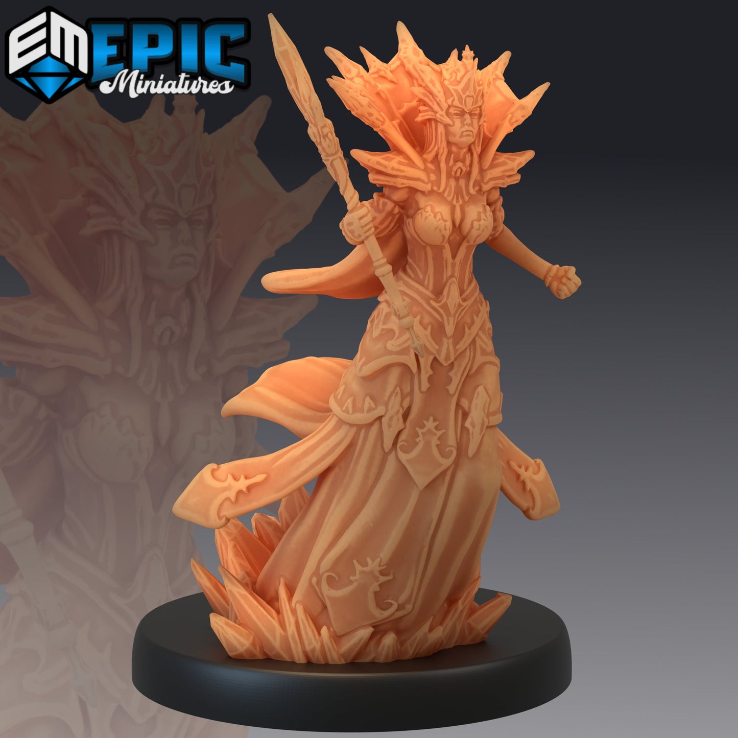 Snow Queen Series - Epic Miniatures | Large | Frozen | Tundra | Ice | Arctic | Elf | Elves | Royalty