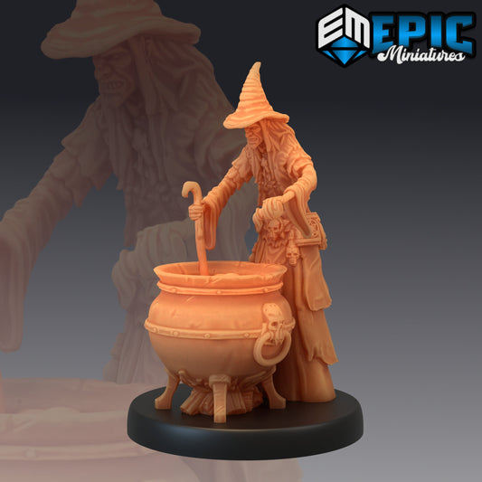 Green Hag - #108 Old Fables - Epic Miniatures | Corrupted Forest | Classic Mobs | Witch | Flying | Spellcaster