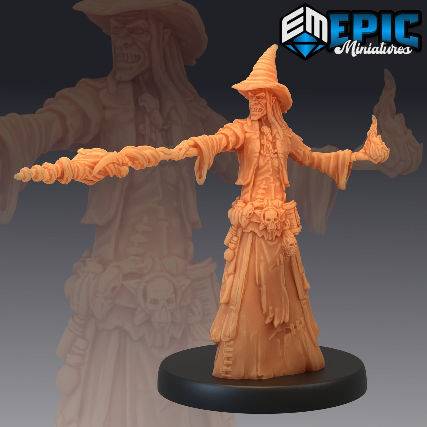 Green Hag - #108 Old Fables - Epic Miniatures | Corrupted Forest | Classic Mobs | Witch | Flying | Spellcaster