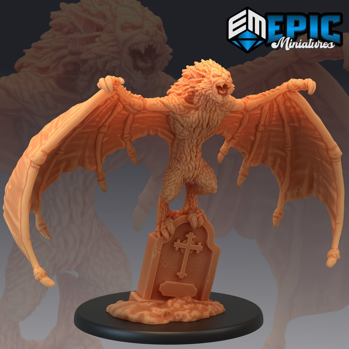 Giant Dire Bat Series - Epic Miniatures | Large | D&D | Giant Bat, Evil, Vampire, Count, Strahd, Dracula, Ravenloft