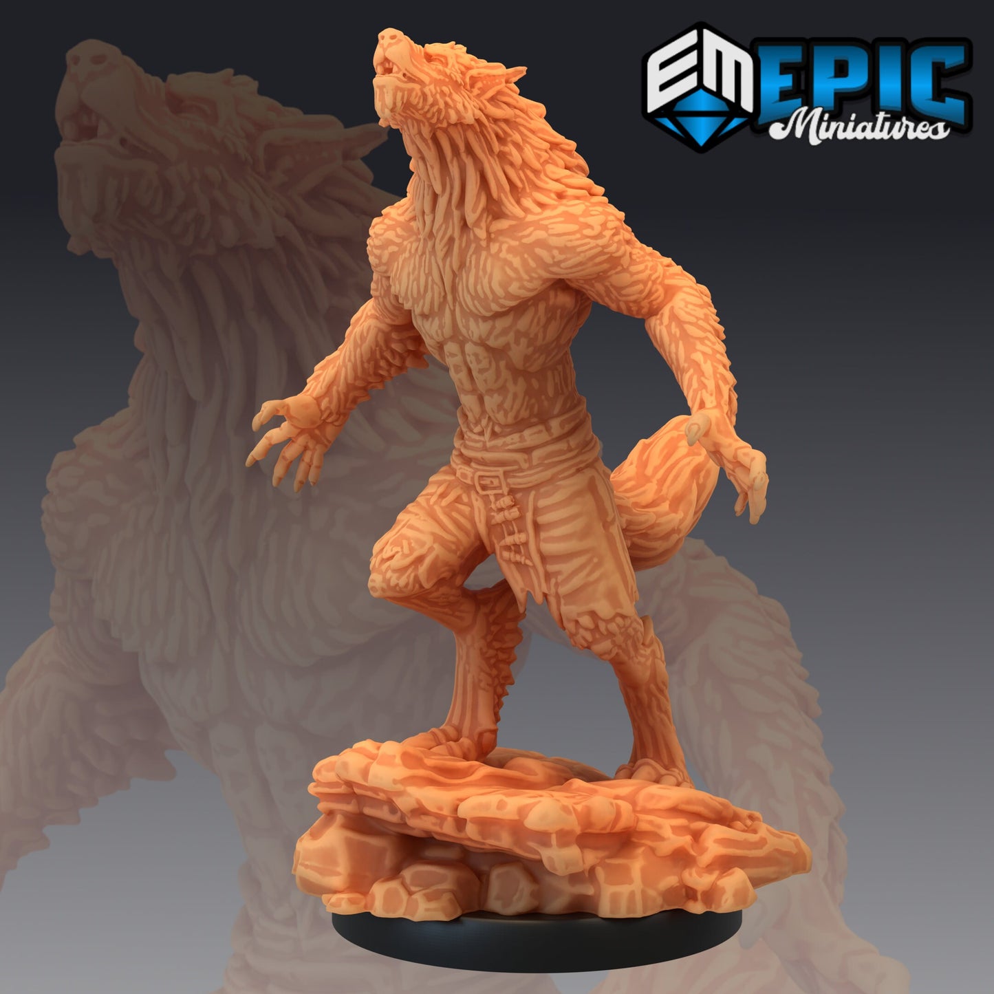 Werewolf - Epic Miniatures | Shifter, Lycanthrope, Wolf, Lycan, Strahd, Evil