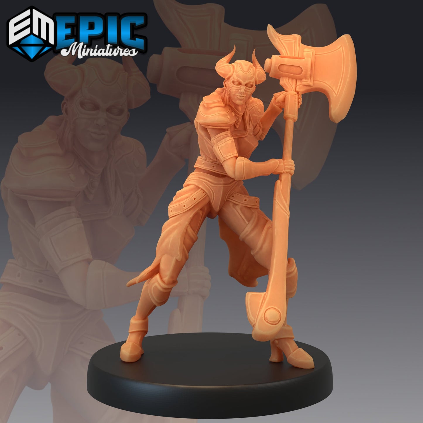 Dark Dragoon Lady Series - Epic Miniatures | Woman, Female, Axe