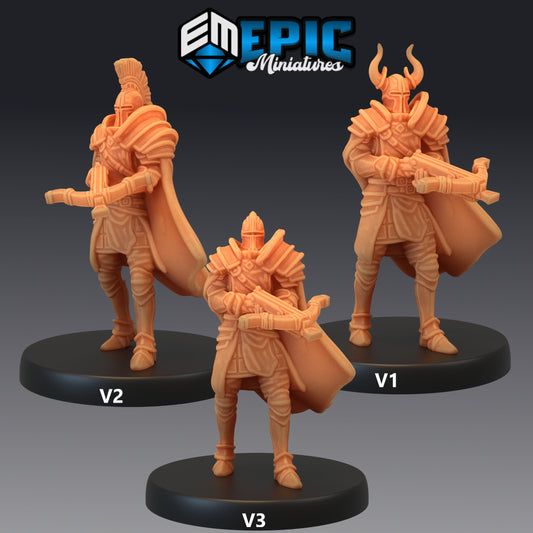 Royal Guard Crossbow 377 - #14 Last Rebellion - Epic Miniatures | Knights, Crossbow, Horned Helmets, Royal Guard