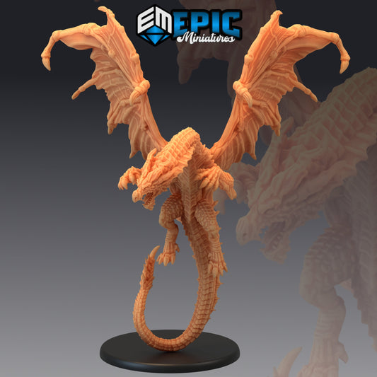 Yellow Dragon Flying - Epic Miniatures | Dragon, Yellow, Flying