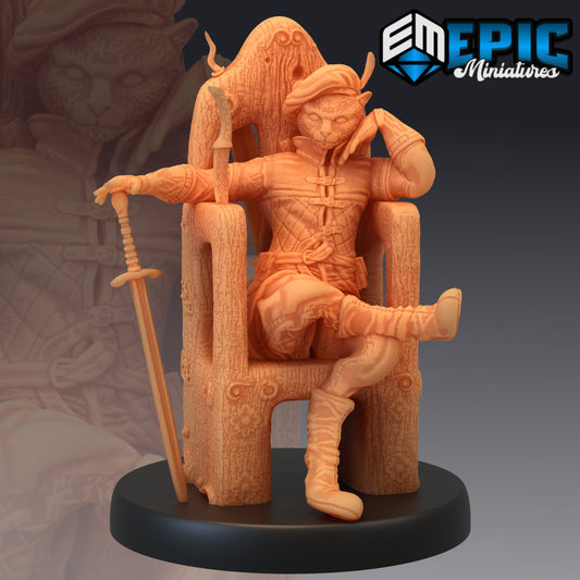 Tabaxi Black Cat Rogue Throne 393 - #14 Last Rebellion - Epic Miniatures | Rogue, Black Cat, Tabaxi, Throne,