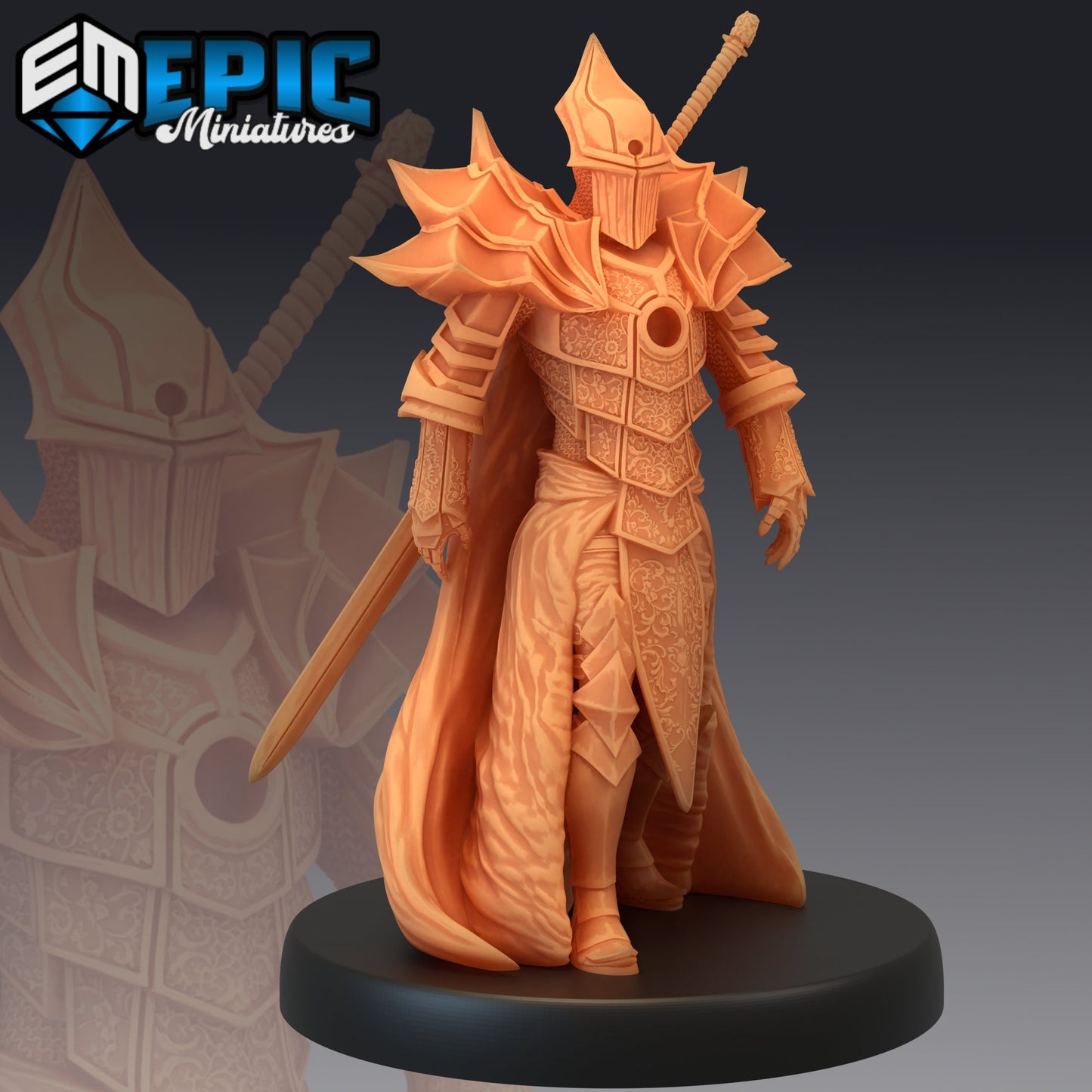 Dark Knight Walking - Epic Miniatures | Human, Knight, Sword