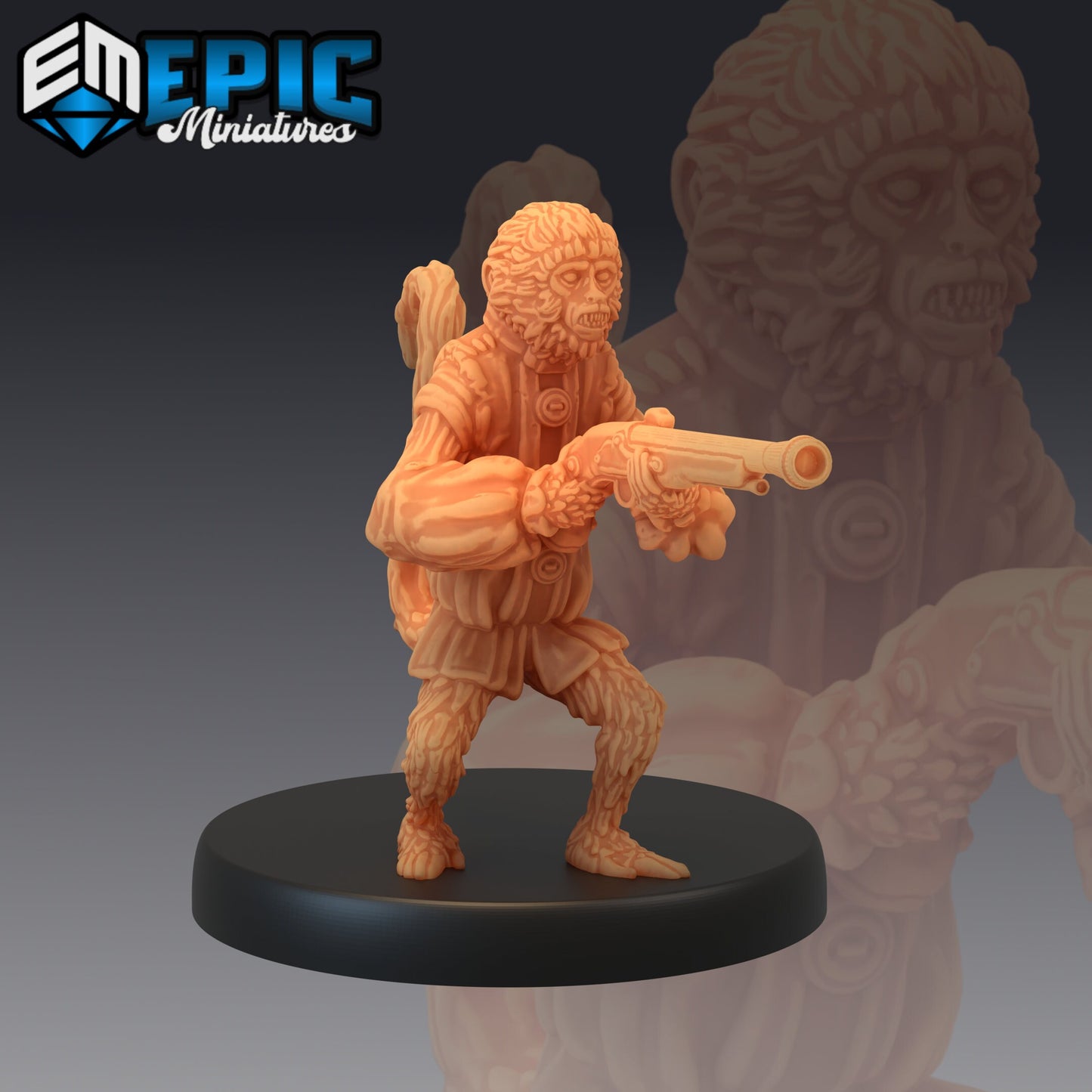Pirate Monkey Pistol 110 - #06 Pirates Voyage - Epic Miniatures | Pirate, Monkey