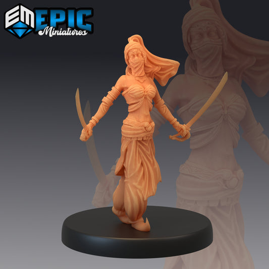 Orient Princess Sword Dance 488 - #16 Mythical Desert - Epic Miniatures | Woman, Desert Woman, Dervish, Princess, Dance, Dancer