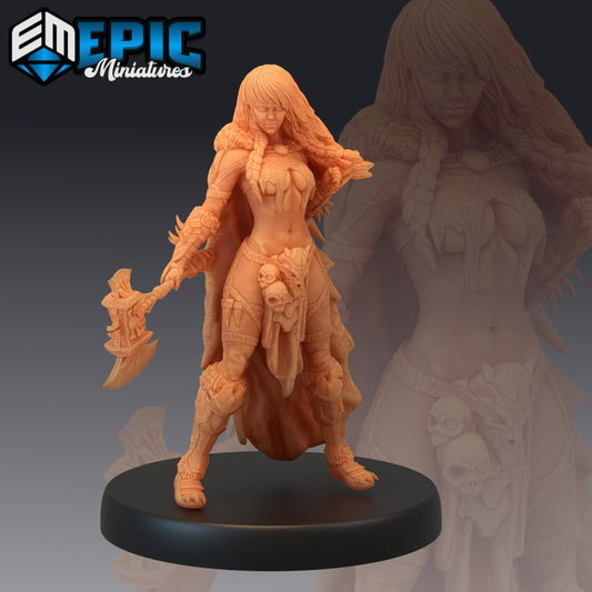 Amazon Warrior 421 - #15 Fey Woods - Epic Miniatures | Female Warrior, Axe