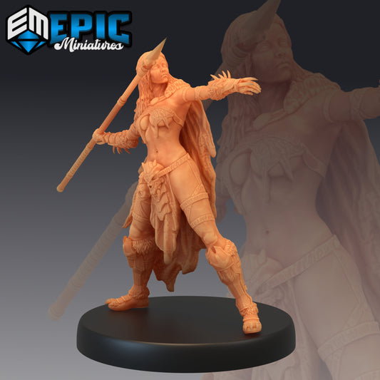 Amazon Spearwoman - Epic Miniatures | Spearwoman, Spear