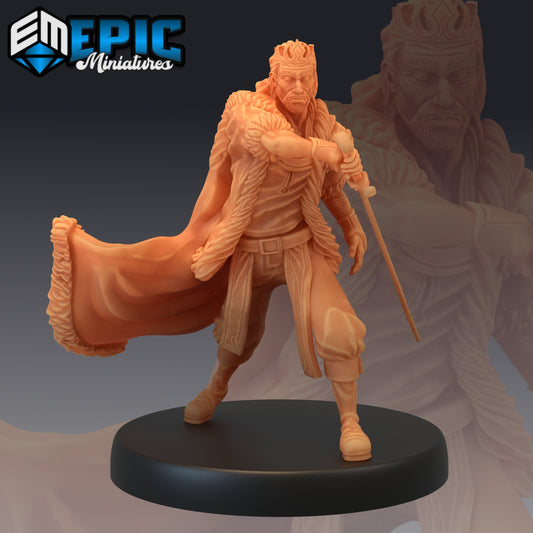 Corrupt King Fighting - Epic Miniatures | Human, King, Corrupt, Fighter