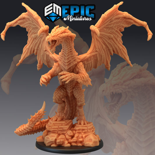 Yellow Dragon Standing - Epic Miniatures | Dragon, Yellow, Standing