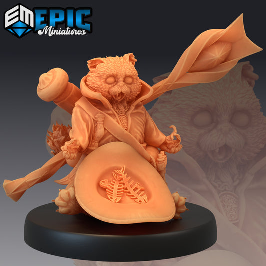 Tabaxi White Cat Sorcerer Meditating 402 - #14 Last Rebellion - Epic Miniatures | Tabaxi, Sorcerer, Cat, Meditating