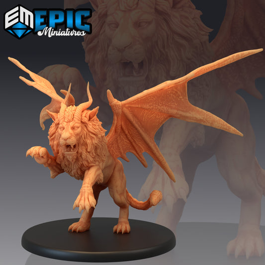 Manticore Attacking - Epic Miniatures | Lion, Dragon, Gryffon, Manticore