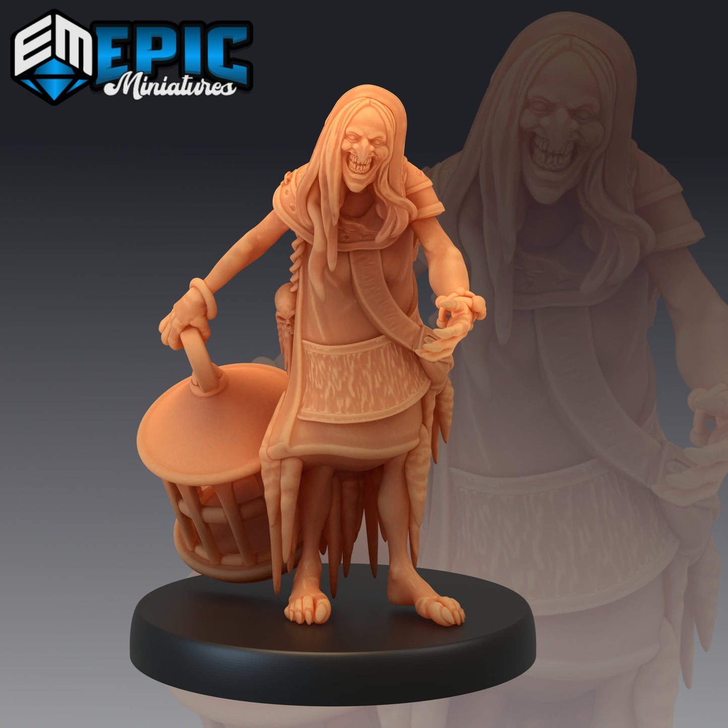 Winter Hag Baby Cage - Epic Miniatures | Medium | Human, Feminine, Baby Cage