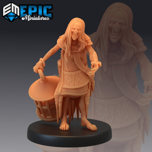 Winter Hag Baby Cage - Epic Miniatures | Medium | Human, Feminine, Baby Cage