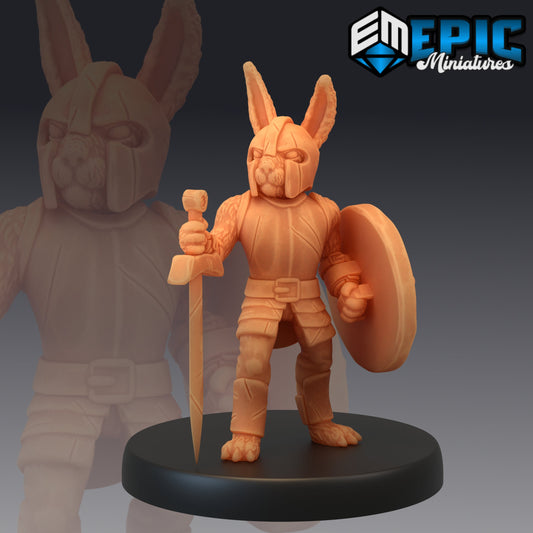 Bunny Knight 669 - #21 Rodent Wars - Epic Miniatures | Medium | Humanoids, Masculine, Sword