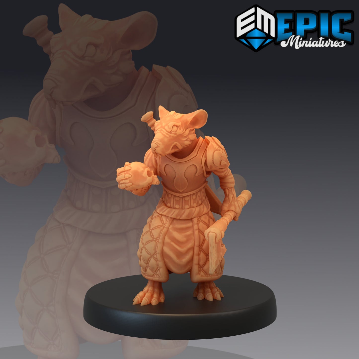 Rat Executioner 677 - #21 Rodent Wars - Epic Miniatures | Medium | Humanoids, Masculine, Axe